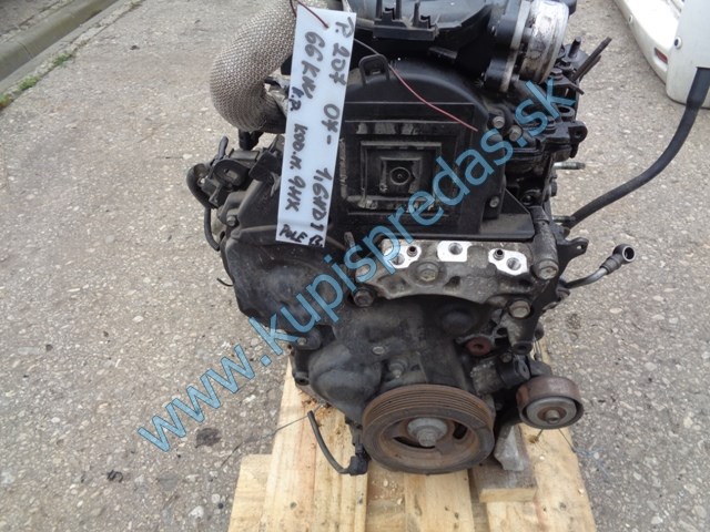 motor na peugeot 207 1,6hdi, 9HX, 66kw